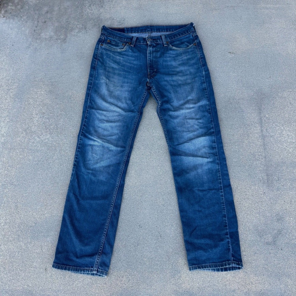 Levi's 514 Straight Fit Mens Jeans 33x34 Blue Denim Medium Wash